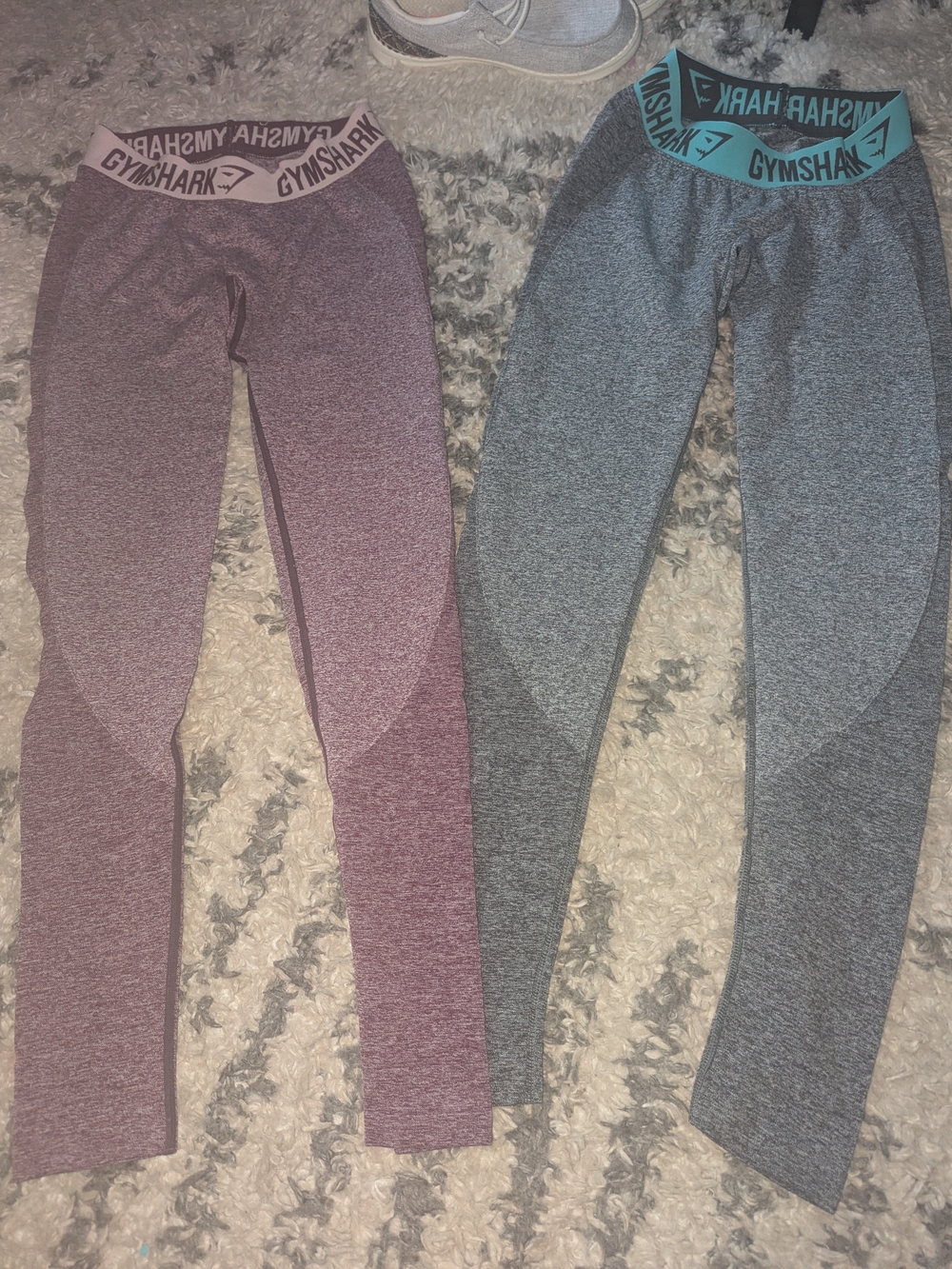 Gymshark Seamless Leggings — Pink and Gray